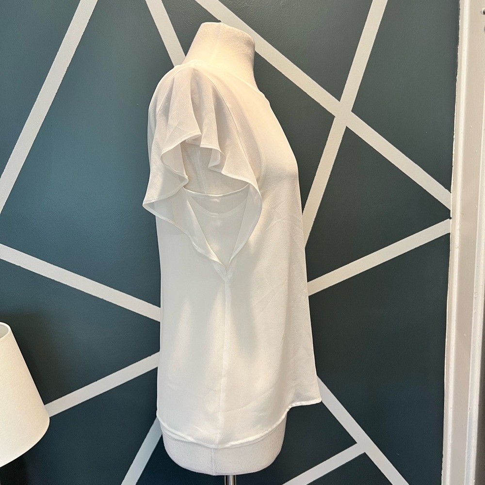 Zara Women Ivory Short Sleeve Blouse - Picture 2 of 4